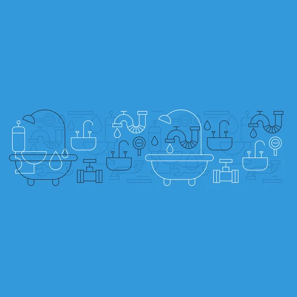 Fontanería tema fondo — Archivo Imágenes Vectoriales