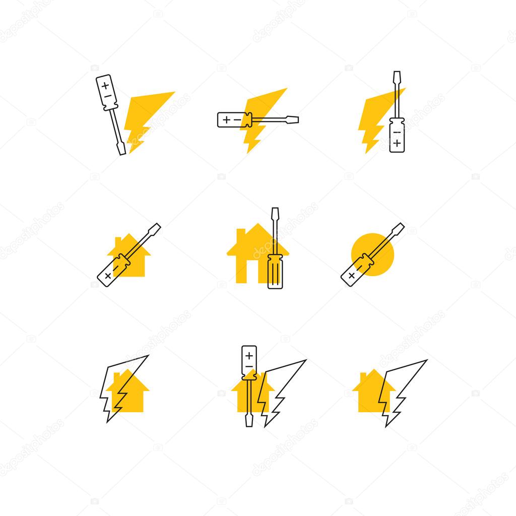 Electrical service icons