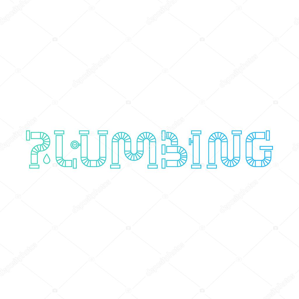 Plumbing service logo illustration