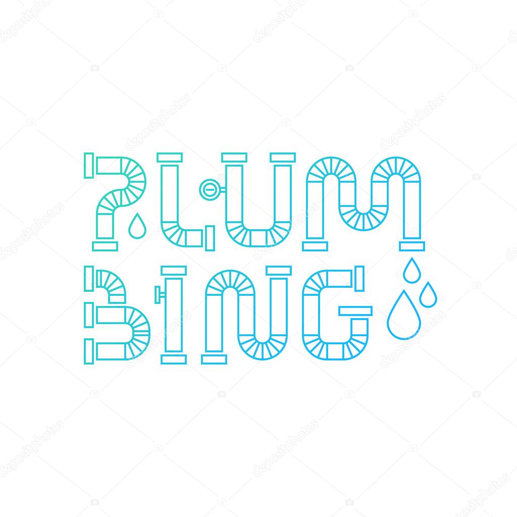 Plumbing service logo illustration