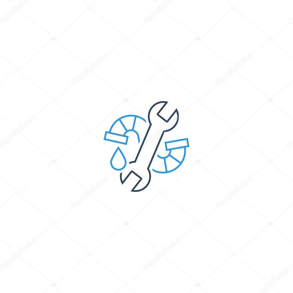 Plumbing service icon illustration