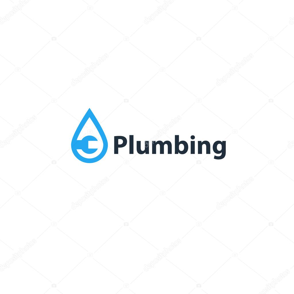 Plumbing service logo illustration
