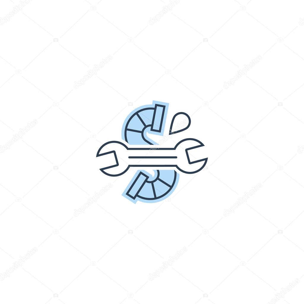 Plumbing service icon illustration