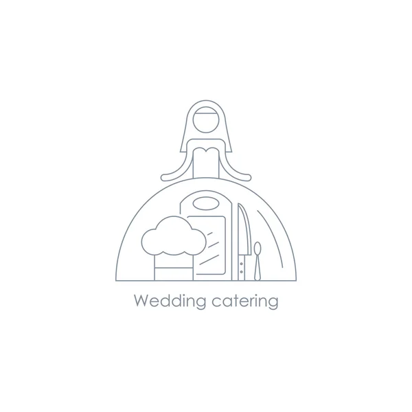 結婚式のケータリング サービス — ストックベクタ