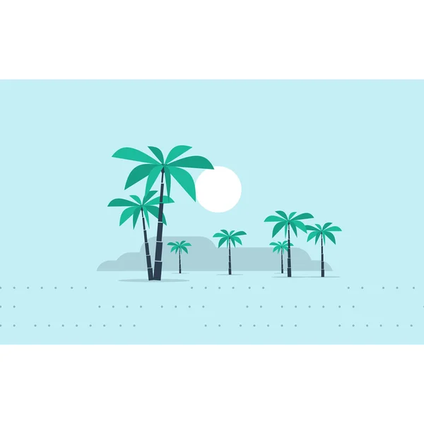 Palmiers dans le désert — Image vectorielle