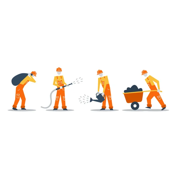 Home improvement workers — Stock Vector