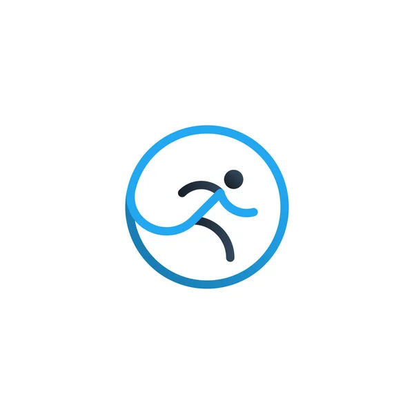 Futó logó, sport koncepció — Stock Vector