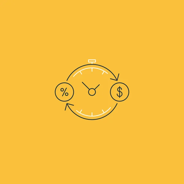 Ο χρόνος είναι χρήμα, έννοια λογαριασμό ταμιευτηρίου — Διανυσματικό Αρχείο