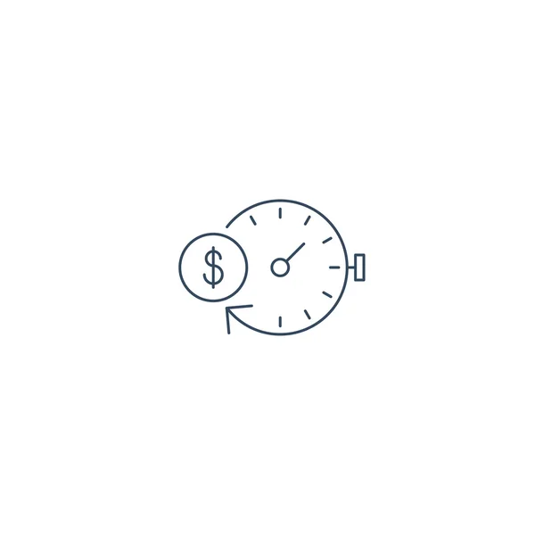 時間はお金、普通預金口座概念です。 — ストックベクタ