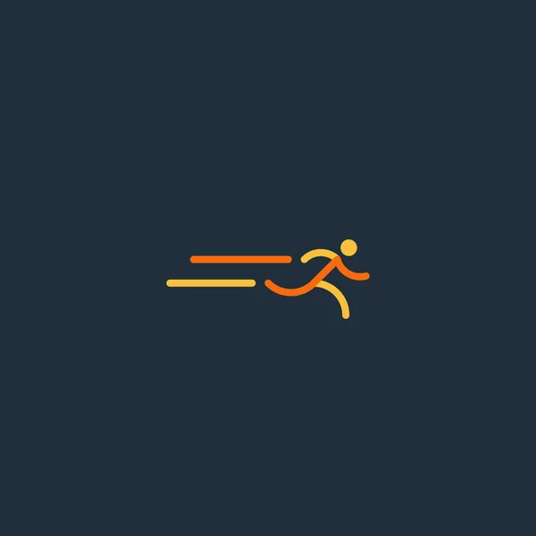 Logo de course, concept sportif — Image vectorielle