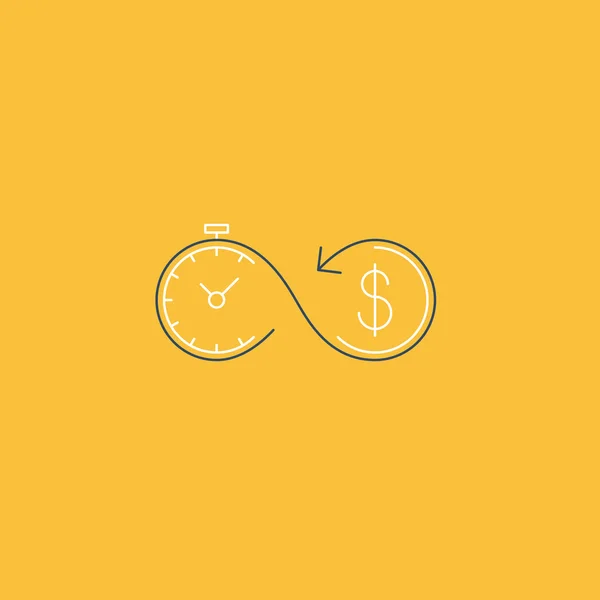 El tiempo es dinero, concepto de cuenta de ahorros — Vector de stock