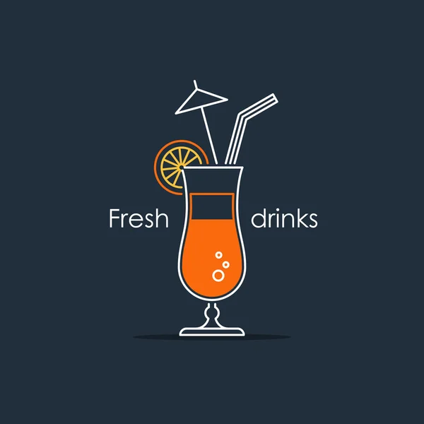 Frisse zomer coctail — Stockvector