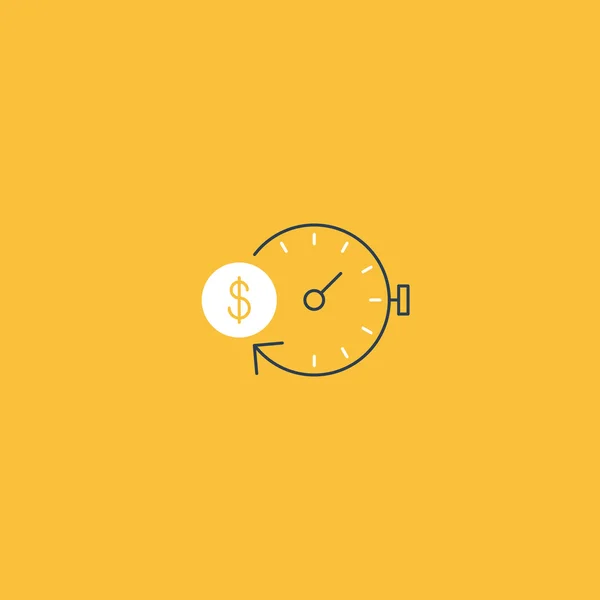 El tiempo es dinero, concepto de cuenta de ahorros — Vector de stock