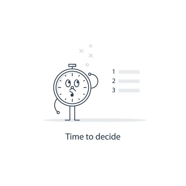 Zeit für eine Entscheidung — Stockvektor