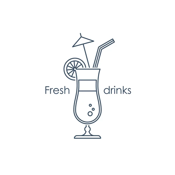 Frisse zomer coctail — Stockvector