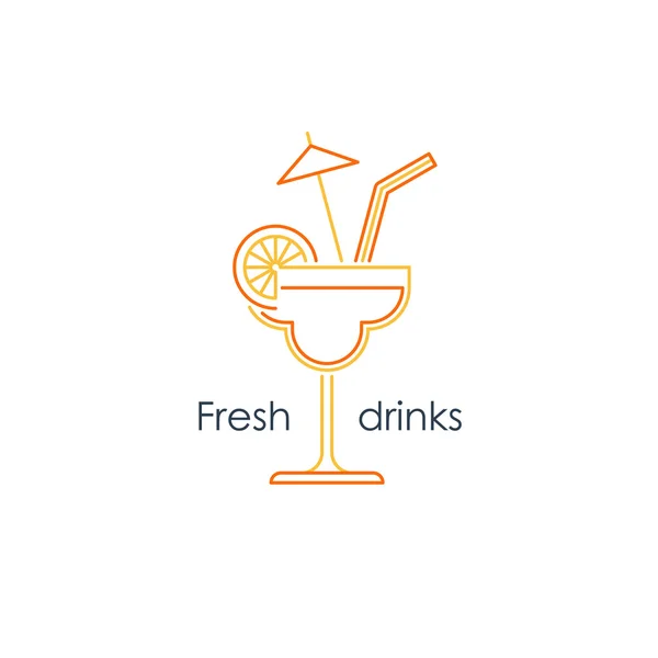 Frisse zomer coctail — Stockvector