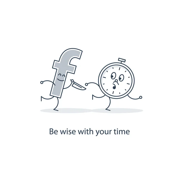 Soyez sage avec votre temps — Image vectorielle
