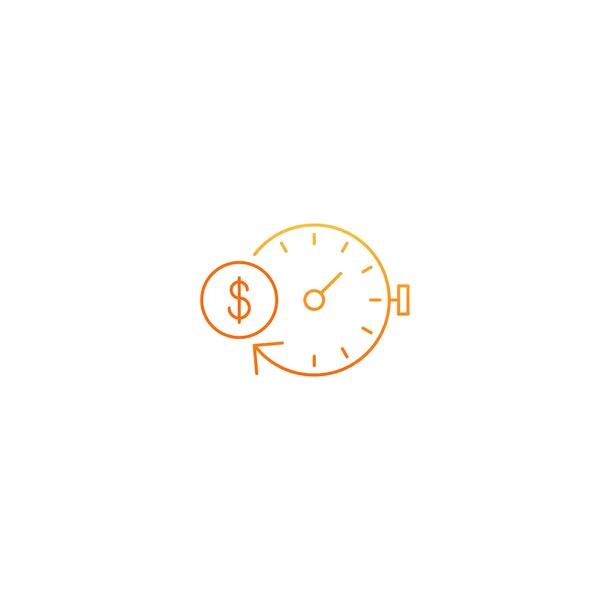 El tiempo es dinero, concepto de cuenta de ahorros — Vector de stock