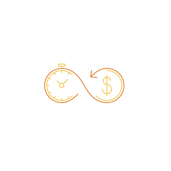 El tiempo es dinero, concepto de cuenta de ahorros — Vector de stock