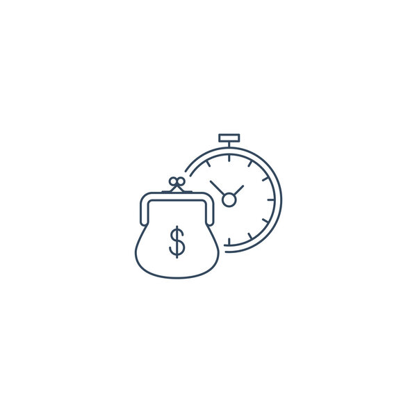 Time is money, savings account concept