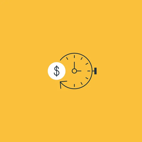 El tiempo es dinero, concepto de cuenta de ahorros — Vector de stock