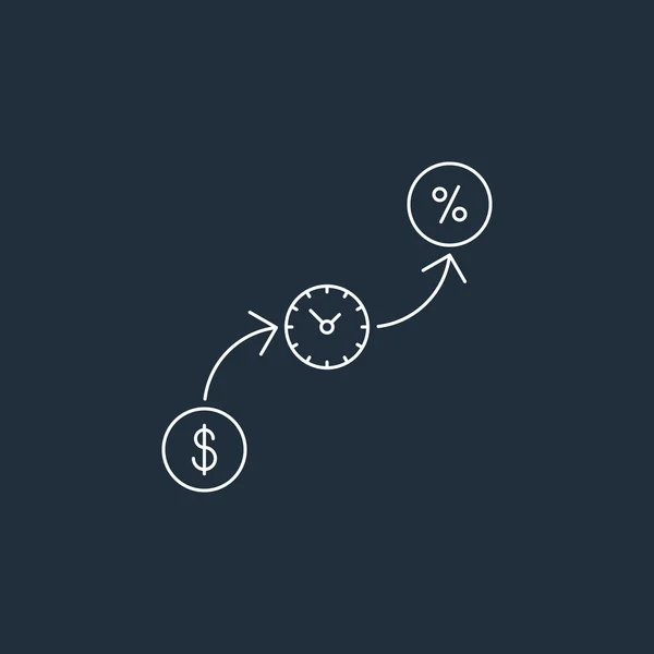 Čas jsou peníze, spoření koncept — Stockový vektor