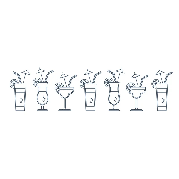 Uppfriskande sommar coctails — Stock vektor