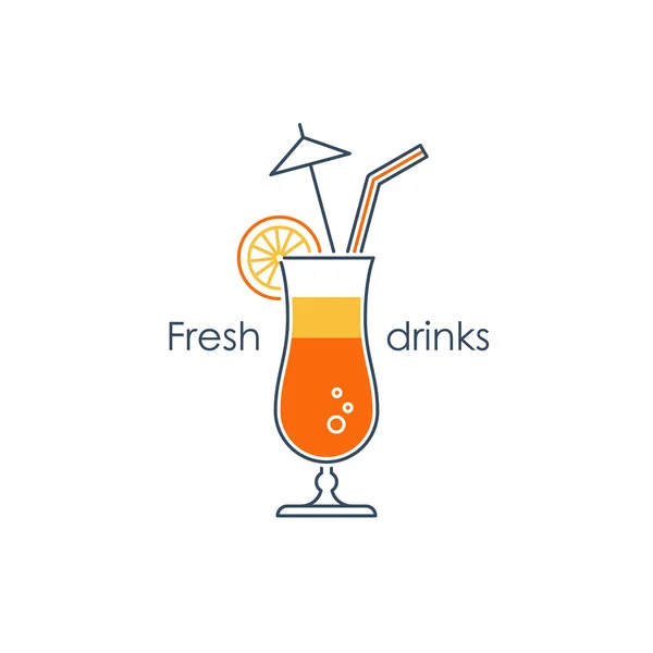 Frisse zomer coctail — Stockvector
