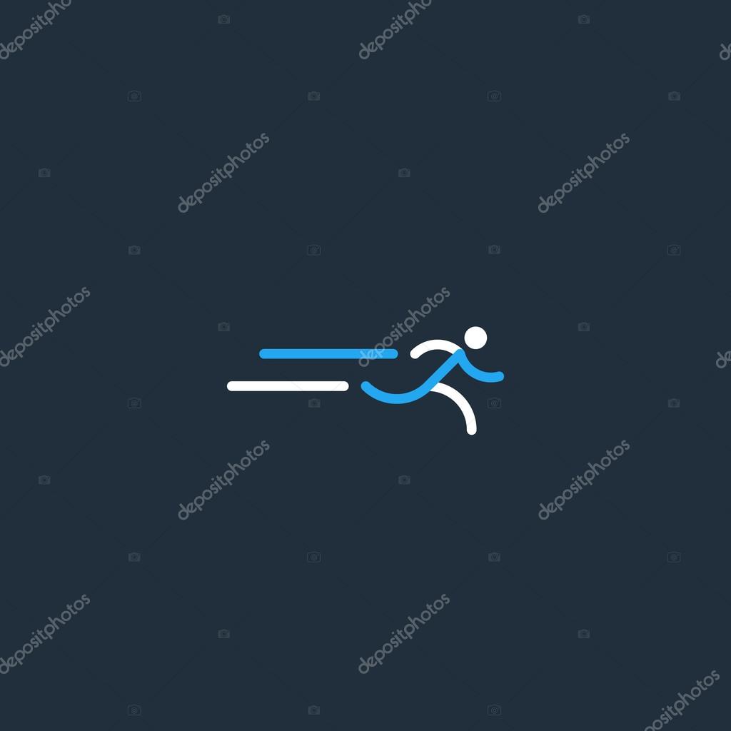 Running logo, sport concept, vector illustration
