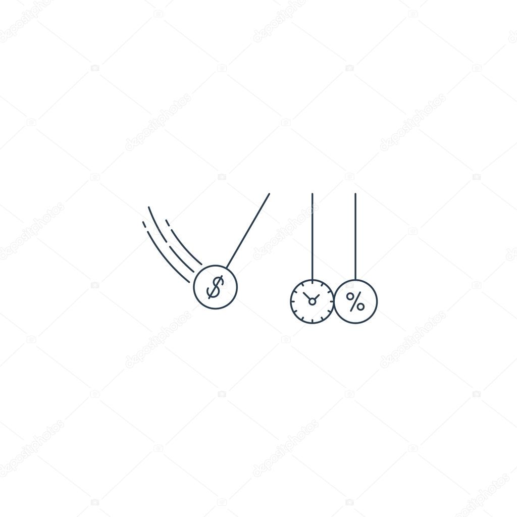 Time is money concept, vector illustration