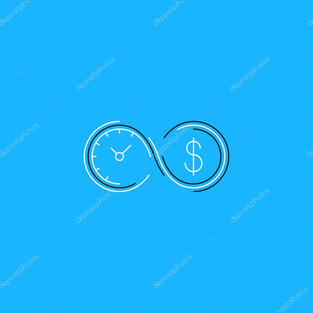 Time is money, savings account concept, vector illustration