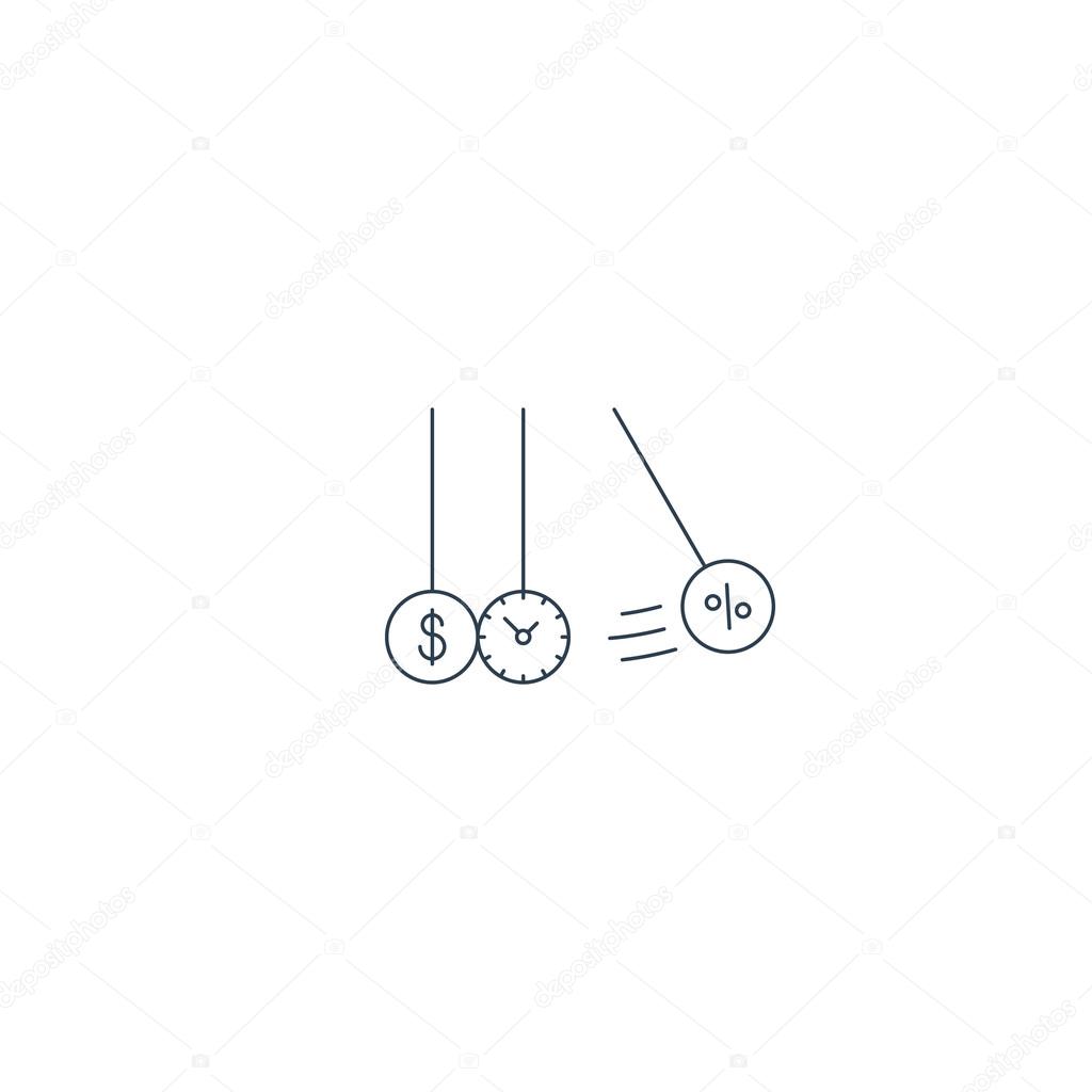 Time is money concept, vector illustration