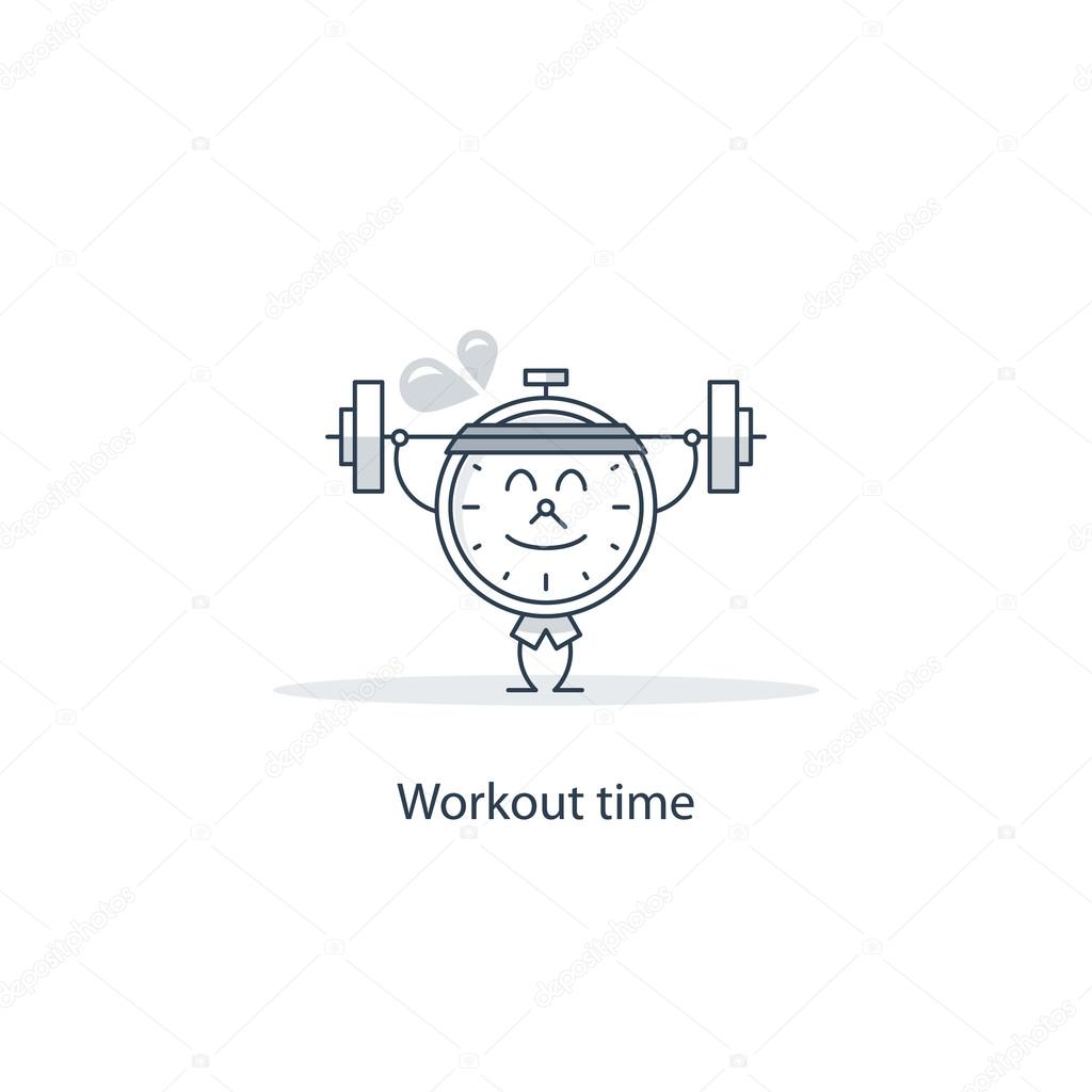 Workout time concept