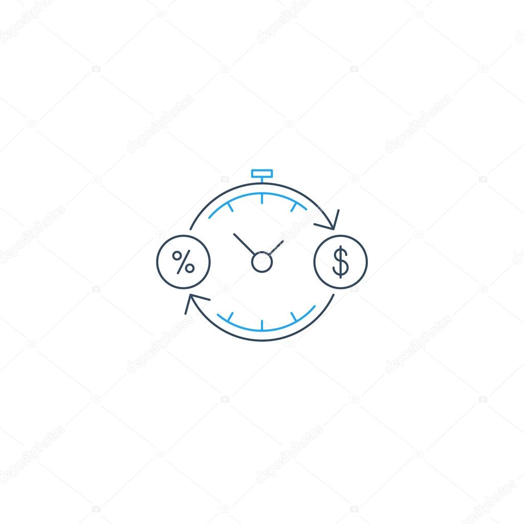 Time is money, savings account concept