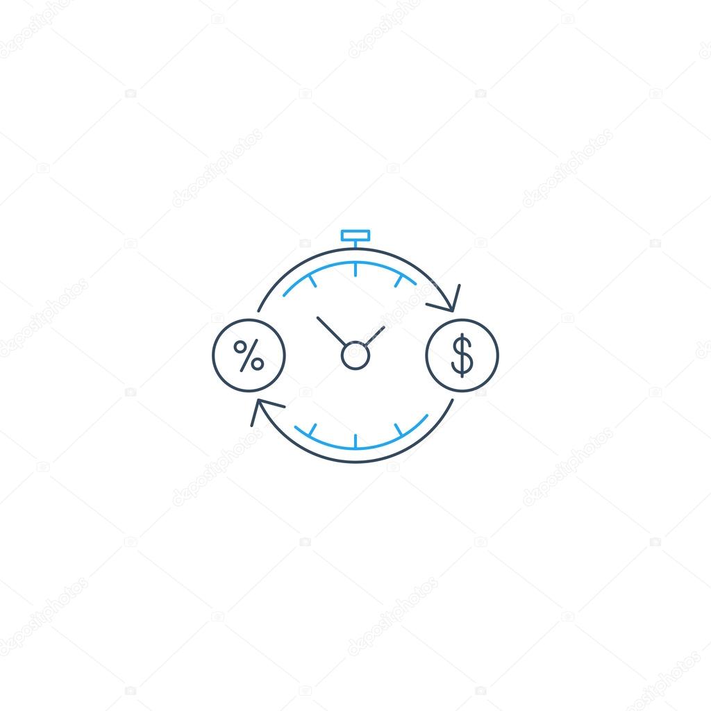 Time is money, savings account concept, vector illustration