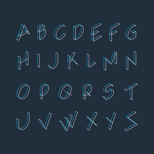 Isometric monoline letters