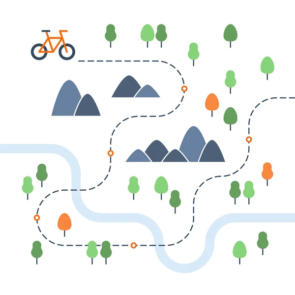 Concepto de ciclismo al aire libre — Archivo Imágenes Vectoriales