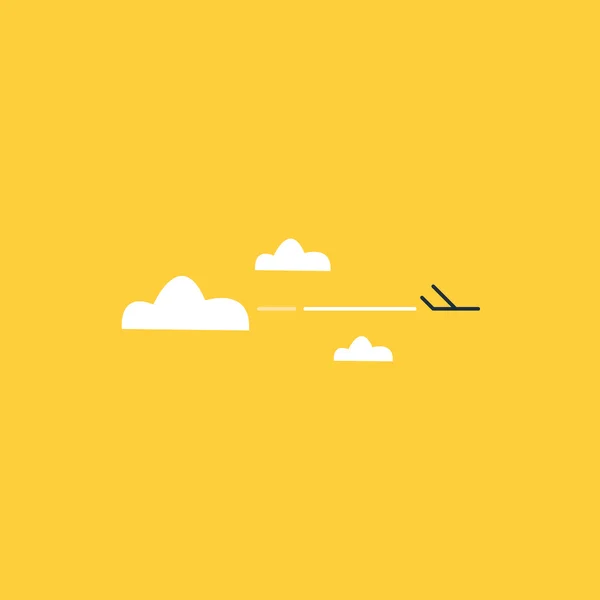 Avión alto en el cielo — Vector de stock