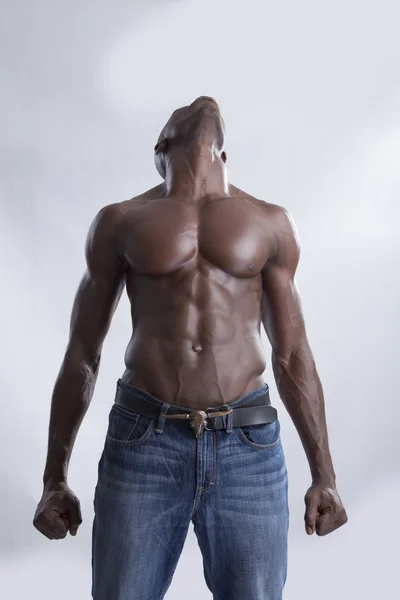 筋肉男上半身裸 — ストック写真