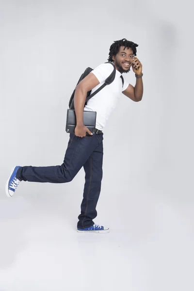 Student holding a copybook — Stock Photo, Image