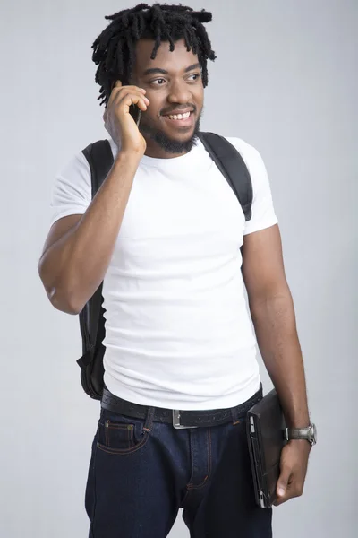 Student holding a copybook — Stock Photo, Image