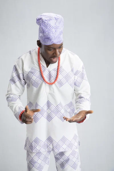 Young man posing in traditional costume — Stock Photo, Image