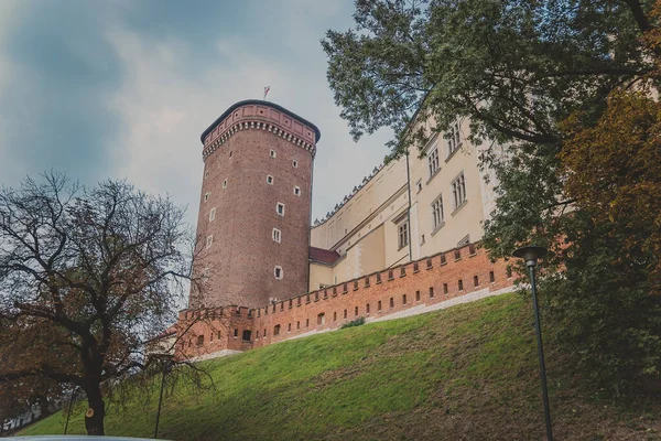 Стена Королевского Замка Кракове Вавельский Замок Кракове Польша — стоковое фото