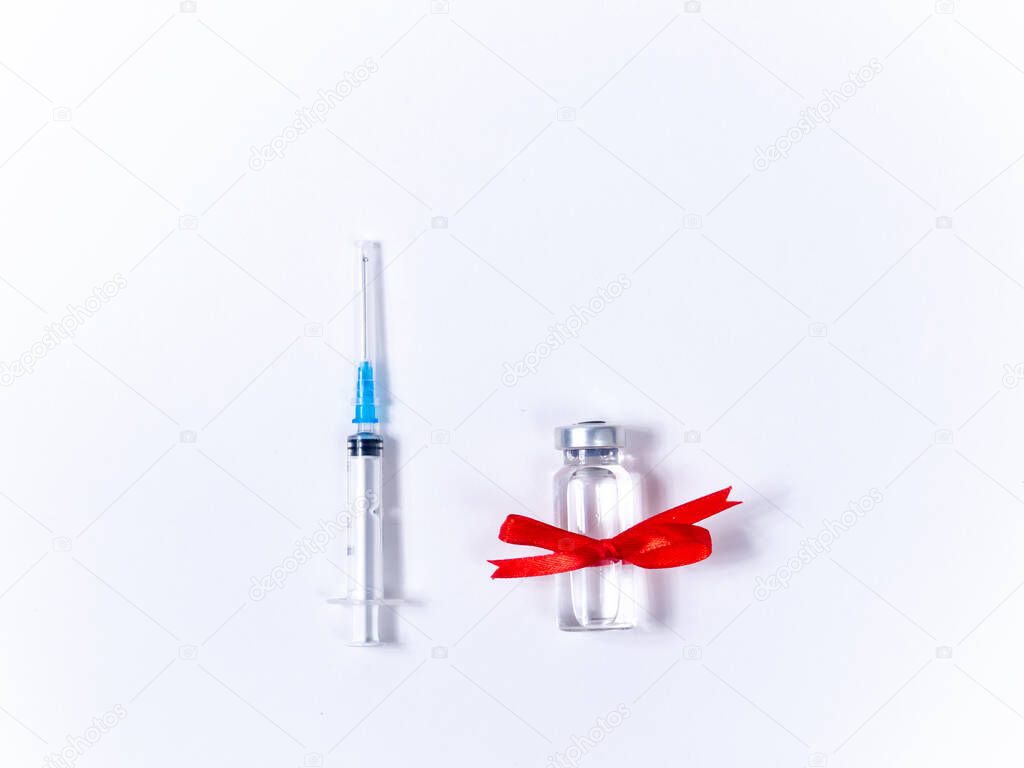 Valentine day and Vaccination concept