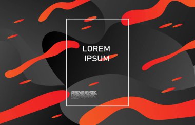 vektör duvar kağıdı soyut arkaplan eğrisi, dalgalı, siyah ve turuncu gradyan resimli