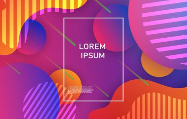 Renkli geometrik arkaplan şablonu kıvrımlı, dalgalı, akışkan şekiller EP3 bileşimi Birçok iş için kullanılabilir, yazdırma reklamları