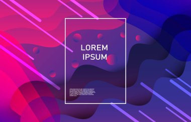 rengarenk şekil geometrik arka plan. Sıvı şekiller, kıvrımlar, dalgalanma. Posterleri, reklamları, diğer etkinlikleri süslemek için kullanılır.