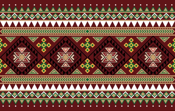 Motif Géométrique Tissu Tribal Style Asiatique Utilisé Pour Décorer Des — Image vectorielle