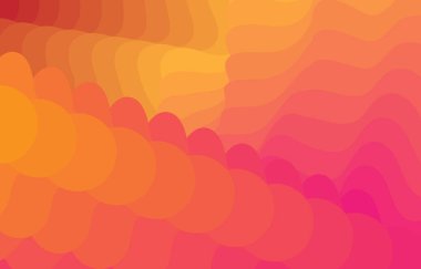 Pembe, sarı ve turuncu arkaplandaki eğri kombinasyonu. Reklamlar, yayınlar, mesajlar, işaretler üzerine dekorasyon yapmak için kullanılır.