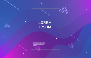 Gradyan şekiller bileşimi. Mavi ve mor geometrik arkaplan. Teknoloji arka planında kablo hatları olan EP.3.Gear tekerlek deseni.